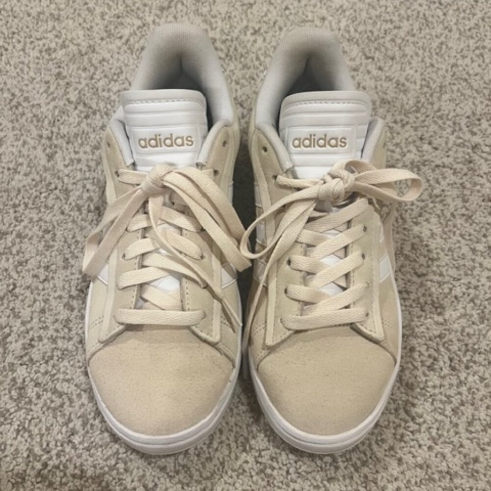 Adidas Grand Court Alpha Cream & White Sneakers, 7/8